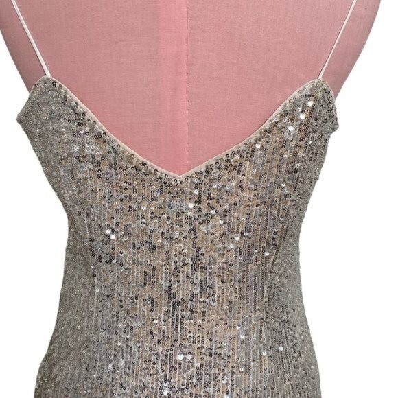 BHLDN Sachin & Babi Sequin Odelle Midi Dress in Silver & Gold Size 4 NWT - Picture 8 of 12